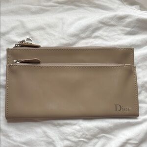Dior Beauty Tan Leather Pouch